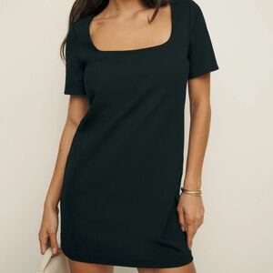 Reformation Elegant Black Mini Dress